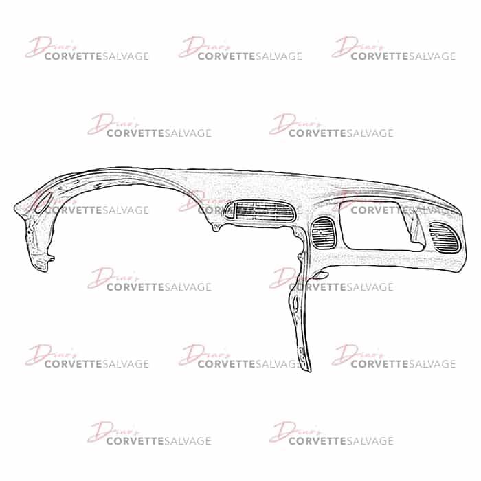 C5 Used Instrument Panel Upper Trim Pad w/o Heads Up Display (HUD) 1997-2004