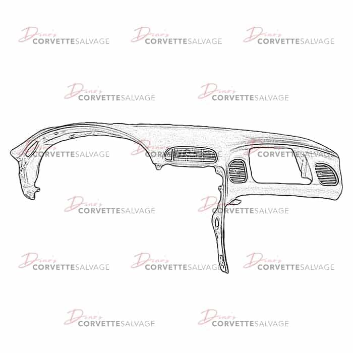C5 Used Instrument Panel Upper Trim Pad w/o Heads Up Display (HUD) 1997-2004