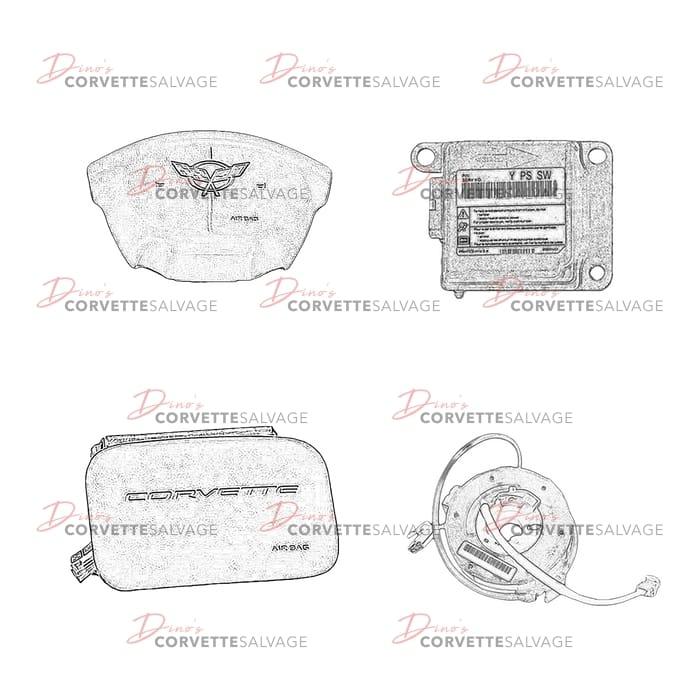 C5 Used Airbags, Module & Clock Spring Bundle 1999-2004
