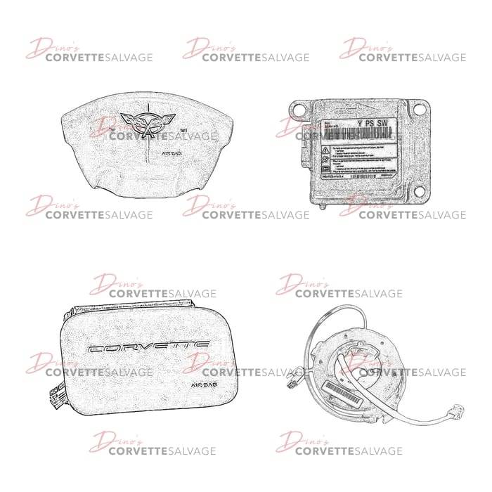 C5 Used Airbags, Module & Clock Spring Bundle 1999-2004